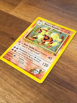 Pokemon Gym Challenge Blaine's Arcanine 1/132 Holo HP - Image 3