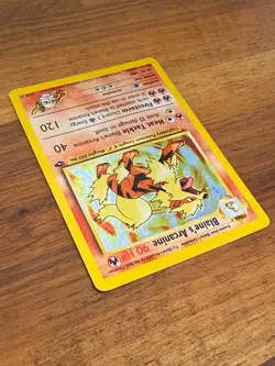 Pokemon Gym Challenge Blaine's Arcanine 1/132 Holo HP - Image 4