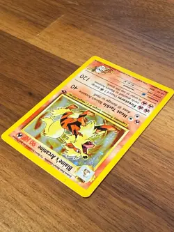 Pokemon Gym Challenge Blaine's Arcanine 1/132 Holo HP - Image 5