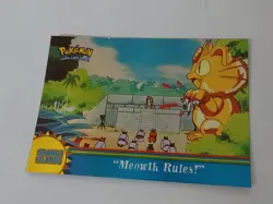 topps Pokemon TV Animation Series 3 Foil Orange Islands OR13 Meowth Rules! LP - Image 2