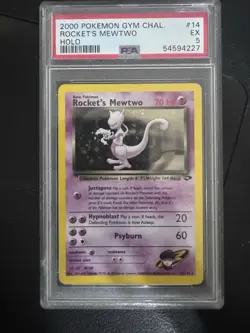 Pokemon TCG Rockets Mewtwo Gym Challenge Holo Card 14/132 PSA 5 - Image 1