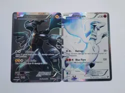 Pokemon TCG Reshiram 113/114 Zekrom 114/114 Black and White Holo Card Full Art - Image 1