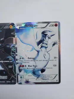 Pokemon TCG Reshiram 113/114 Zekrom 114/114 Black and White Holo Card Full Art - Image 3