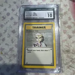 CGC 10 GEM MINT Professor Oak 88/102 Base Set Pokemon Card - Image 1
