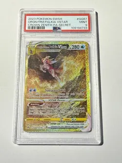 Pokemon TCG Origin Forme Palkia VSTAR Crown Zenith Card #GG67 SWSH PSA 9 Mint - Image 1