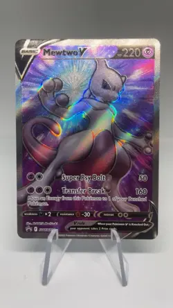 Pokemon TCG Mewtwo v SWSH229 Ultra Rare Black Star Promo Card NM Condition - Image 1