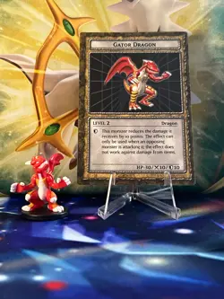 Yugioh Dungeon Dice Monsters DDM Gator Dragon Figure + Card B1-08 - Image 1