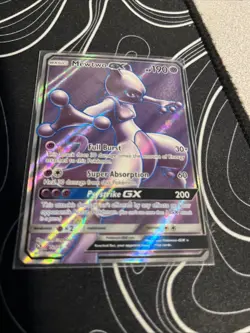 Pokemon Mewtwo GX TCG Full Art Ultra Rare Holo Card 72/73 Shining Legends - Image 1