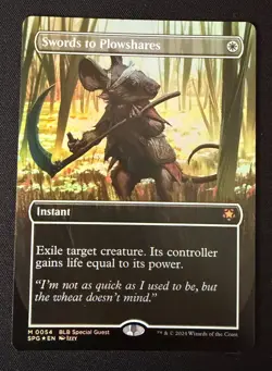 Swords to Plowshares (Borderless) #54 (Foil) (NM) Special Guests SPG Magic MTG - Image 1