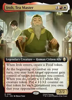 1x Iroh, Tea Master - Foil Extended Art NM Eng MTG - Avatar The Last Airbender - Image 1