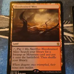 Magic: The Gathering Bloodstained Mire Khans of Tarkir Rare Land 230 Regular En… - Image 1