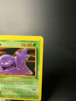 Muk 28/62 NM-LP- Fossil- Non Holo Rare- Vintage Pokemon Trading Card Game- WOTC - Image 2