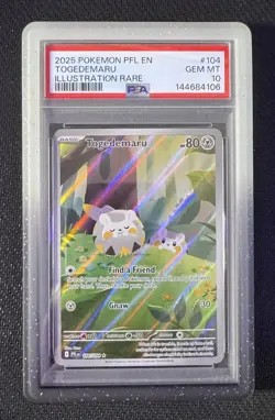 Pokemon Togedemaru 104 Phantasmal Flames PSA 10 GEM MINT 01 - Image 1