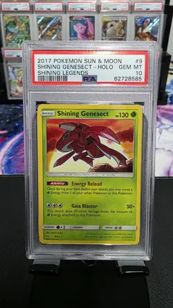 2017 POKEMON SUN & MOON SHINING LEGENDS #9 SHINING GENESECT-HOLO PSA 10 - Image 1