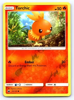 Torchic 25/168 Common Celestial Storm Pokemon Reverse Holo Lightly Played - Image 1