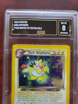 Dark Ampharos Neo Holo Pokemon Card Base WOTC PSA BGS GMA 8 NM - Mint - Image 3