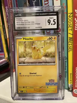POKEMON CGC MINT+ PIKACHU ILLUSTRATION CONTEST WINNER 2024 #214 PROMO - Image 1