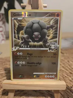 POKEMON TCG GOLEM 23/111 REVERSE HOLO RARE MODERATE PLAY RISING RIVALS - Image 1
