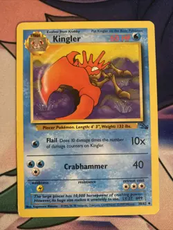 Pokemon TCG Fossil LP Kingler 38/62 - Image 1