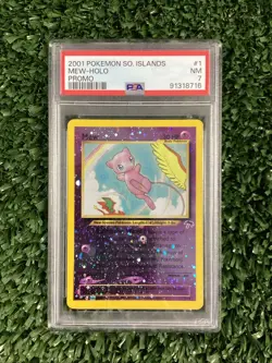 Mew 1/18 2001 Pokemon Southern Islands Promo Holo PSA 7 Near mint 🌀Swirl Error - Image 1