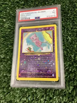 Mew 1/18 2001 Pokemon Southern Islands Promo Holo PSA 7 Near mint 🌀Swirl Error - Image 4