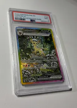 Pokemon Leafeon ex Prismatic Evolutions Special Illustration Rare #144 PSA 9 - Image 2