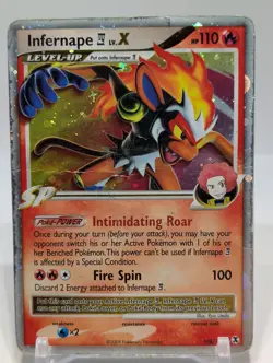 Infernape LV. X #108/111 Rising Rivals Pokemon 2009 DMG - Image 1