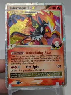 Infernape LV. X #108/111 Rising Rivals Pokemon 2009 DMG - Image 3