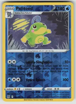 POLITOED 032/196 RARE LOST ORIGIN POKEMON REVERSE HOLO NEAR MINT - Image 1