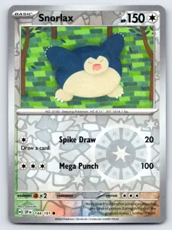 Snorlax 144/191 Common Surging Sparks Pokemon Reverse Holo Near Mint - Image 1