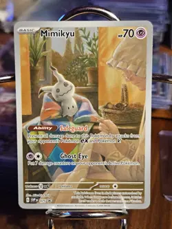 2024 POKEMON TCG Mimikyu 075 Sv: Scarlet & Violet Illustration Rare Promo - Image 3