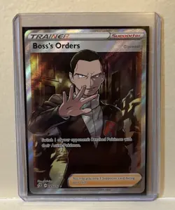 Pokemon TCG Boss's Orders Giovanni 189/192 Rebel Clash Holo Rare English - Image 1