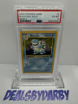 2000 Pokemon Base Set 2 Blastoise Holo #2 PSA 6 - Image 1