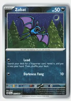 Zubat 027/064 Common Shrouded Fable Pokemon Reverse Holo Near Mint osare - Image 1