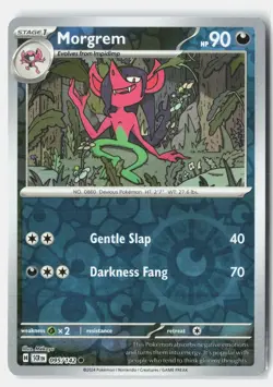 Morgrem 95/142 Common Stellar Crown Pokemon Reverse Holo Near Mint Mekayu - Image 1