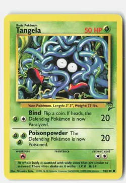 Tangela 96/130 Common Base Set 2 Pokemon Lightly Played Mitsuhiro Arita - Image 1