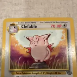 Rare Pokemon TCG Clefable Jungle 17/64 English Unlimited 1999 70 HP - Image 2