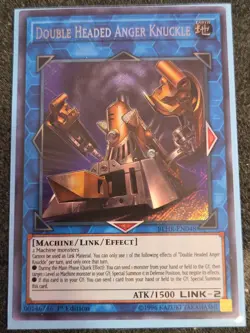 Yugioh Double Headed Anger Knuckle Secret Rare BLHR-EN048 1st NM - Image 1