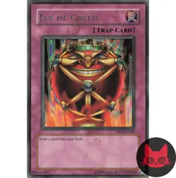 Yugioh Jar of Greed DB1-EN242 Rare MP - Image 1