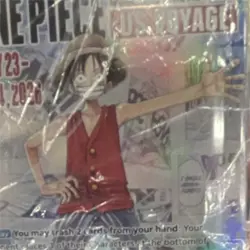 Bandai Namco One Piece CCG Monkey D. Luffy Rush Voyage Promo Holo Card + POSTER - Image 1