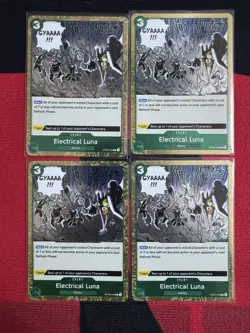 One Piece TCG Electrical Luna OP08-036 Rare Foil Two Legends English 4x Playset - Image 1