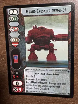 Battletech CCG TCG Card Game Rare Crusade Expansion Grand Crusader PWE Tracking - Image 1