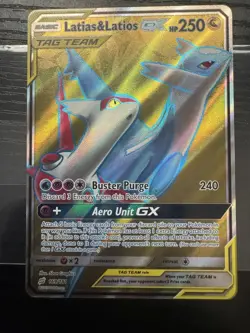 Pokemon Latias & Latios GX Full Art Holo Card 169/181 NM+ - Image 1
