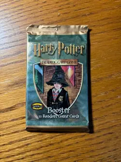 2001 Harry Potter Card Game Base Set Sealed Booster Pack x 1 - Image 1