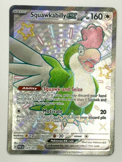 Pokemon Card Squawkabilly ex 223/091 Shiny Ultra Rare Paldean Fates Near Mint - Image 1