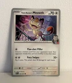 Pokemon TCG Team Rocket’s Meowth 161/217 Ascended Heroes Card Near Mint - Image 1