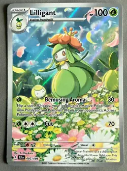 Pokemon Lilligant Illustration Rare Holo English Card Sv: Black Bolt 092/086 - Image 1