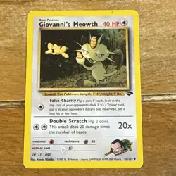Pokemon Card Giovanni's Meowth Gym Challenge Uncommon 43/132 - Image 1