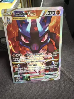 Pokemon Lucario VSTAR Promo Full Art Holo Card SWSH291 270 HP Aura Star - Image 1