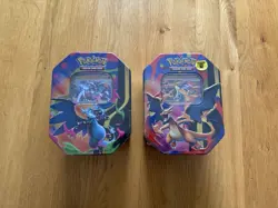 Pokemon TCG Mega Charizard X And Y ex Tins Sealed Cards - Image 1